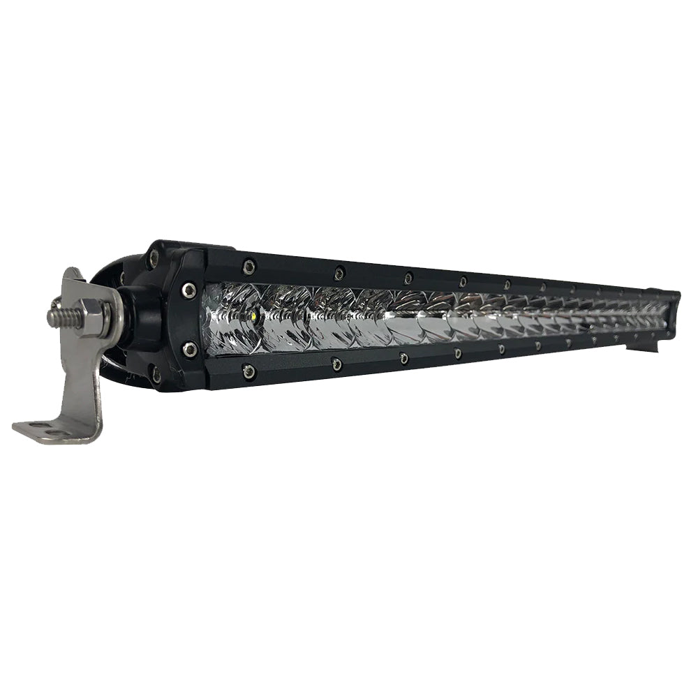 Black Oak 20 Single Row LED Light Bar  Combo Optics  Black Housing  Pro Series 30
