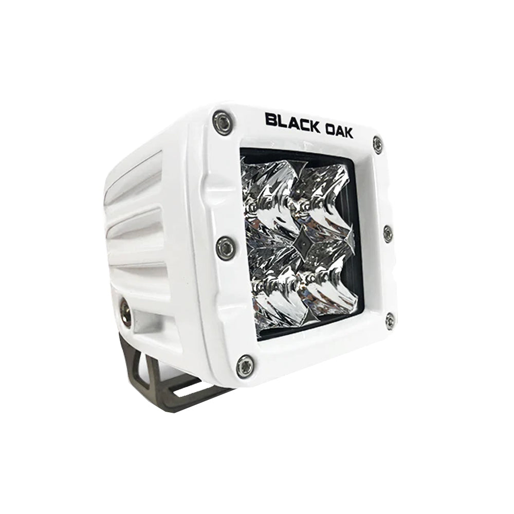 Black Oak 2 Marine LED Pod Light  Flood Optics  White Housing  Pro Series 30