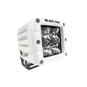Black Oak 2 Marine LED Pod Light  Flood Optics  White Housing  Pro Series 30