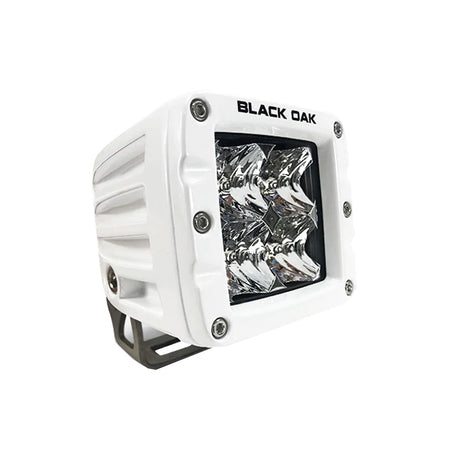 Black Oak 2 Marine LED Pod Light  Flood Optics  White Housing  Pro Series 30