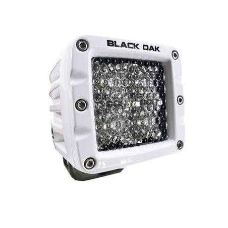 Black Oak 2 Marine LED Pod Light  Diffused Optics  White Housing  Pro Series 30
