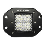 Black Oak 2 Flush Mount LED Pod Light  Flood Optics  Black Housing  Pro Series 30