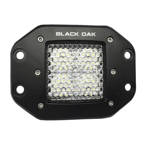 Black Oak 2 Flush Mount LED Pod Light  Flood Optics  Black Housing  Pro Series 30