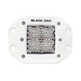 Black Oak 2 Marine Flush Mount LED Pod Light  Diffused Optics  White Housing  Pro Series 30