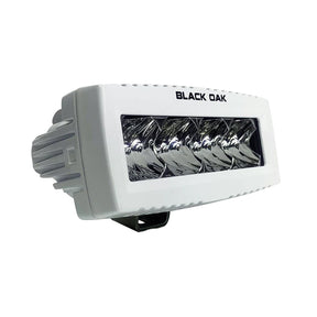 Black Oak 4 Marine Spreader Light  Flood Optics  White Housing  Pro Series 30