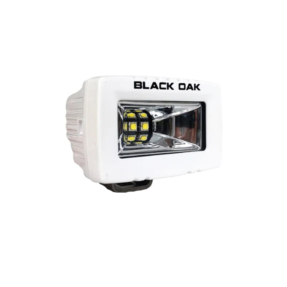 Black Oak 2 Marine Spreader Light  Scene Optics  White Housing  Pro Series 30