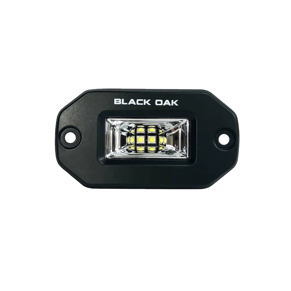 Black Oak 2 Marine Flush Mount Spreader Light  Black Housing  Pro Series 30