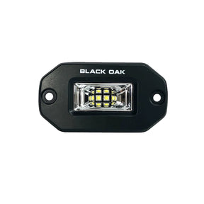 Black Oak 2 Marine Flush Mount Spreader Light  Black Housing  Pro Series 30