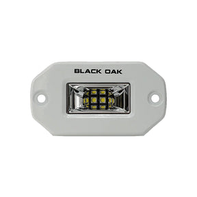 Black Oak 2 Marine Flush Mount Spreader Light  White Housing  Pro Series 30