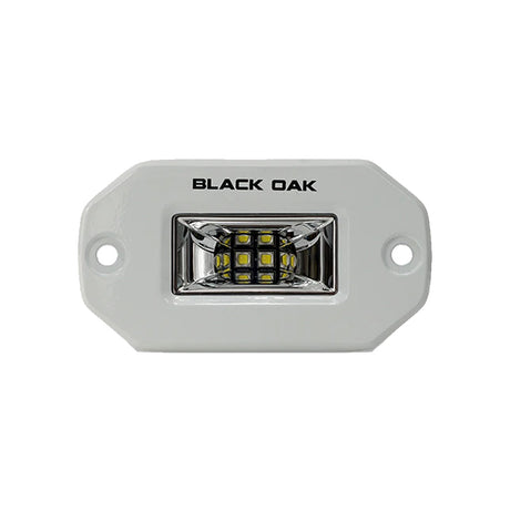 Black Oak 2 Marine Flush Mount Spreader Light  White Housing  Pro Series 30