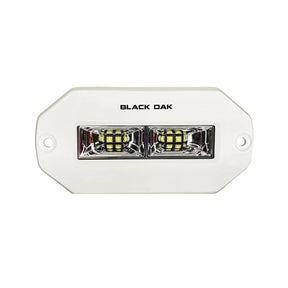 Black Oak 4 Marine Flush Mount Spreader Light  White Housing  Pro Series 30