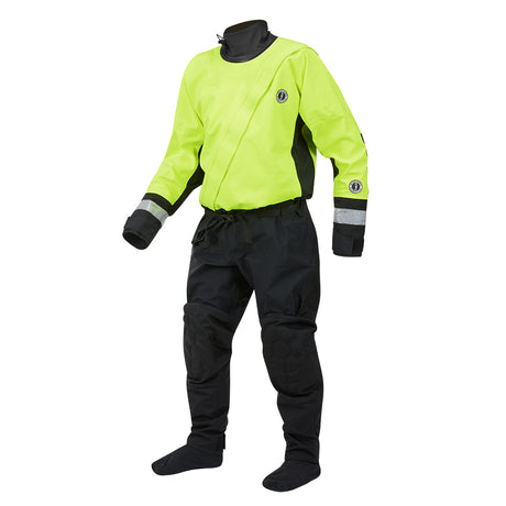 Mustang MSD576 Water Rescue Dry Suit  Fluorescent Yellow GreenBlack  Medium