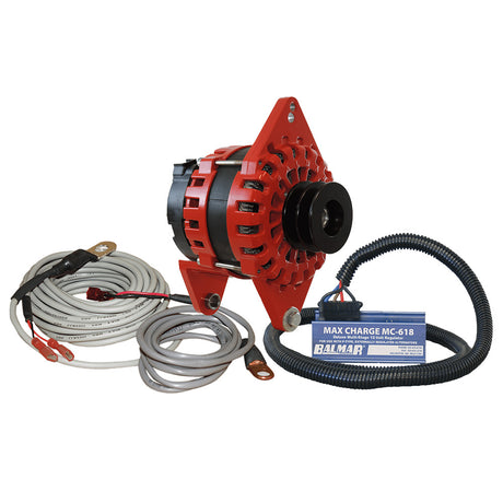 Balmar Alternator 250 AMP Kit 12V 4 Dual Foot Saddle Dual Vee Pulley Regulator  Temp Sensor