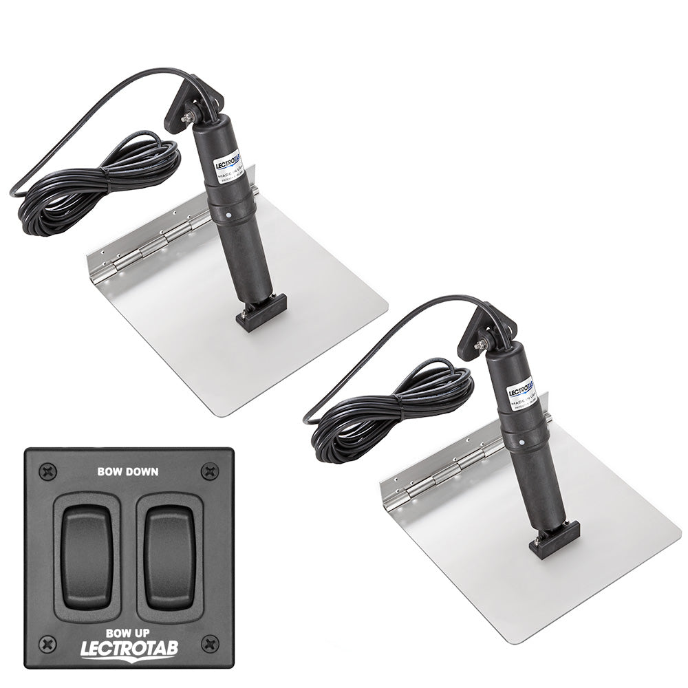 Lectrotab XKA Stainless Steel Trim Tab Kit wRocker Switch  12 x 24