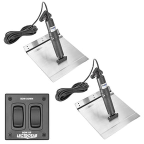 Lectrotab XKA Aluminum Alloy Trim Tab Kit wRocker Switch  9 x 12