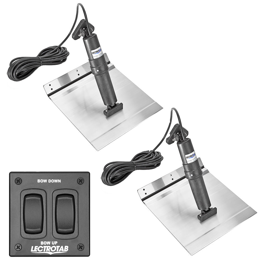 Lectrotab XKA Aluminum Alloy Trim Tab Kit wRocker Switch  9 x 18