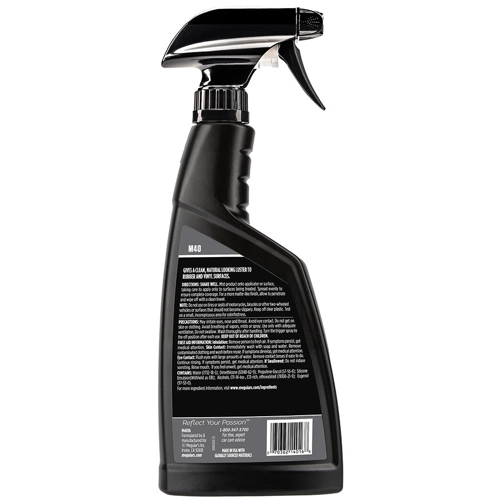 Meguiars M40 Mirror Glaze Vinyl  Rubber Cleaner  Conditioner  16oz