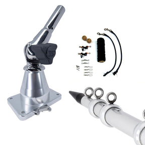 Tigress XD Bay Series Top Mount System  15  Aluminum Silver Outriggers Deluxe Rigging Kit