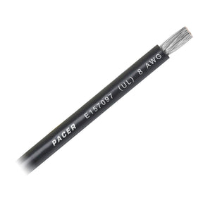 Pacer Black 8 AWG Battery Cable  Sold By The Foot