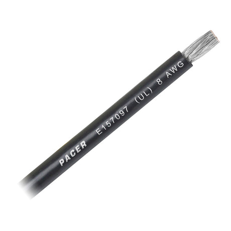 Pacer Black 8 AWG Battery Cable  Sold By The Foot
