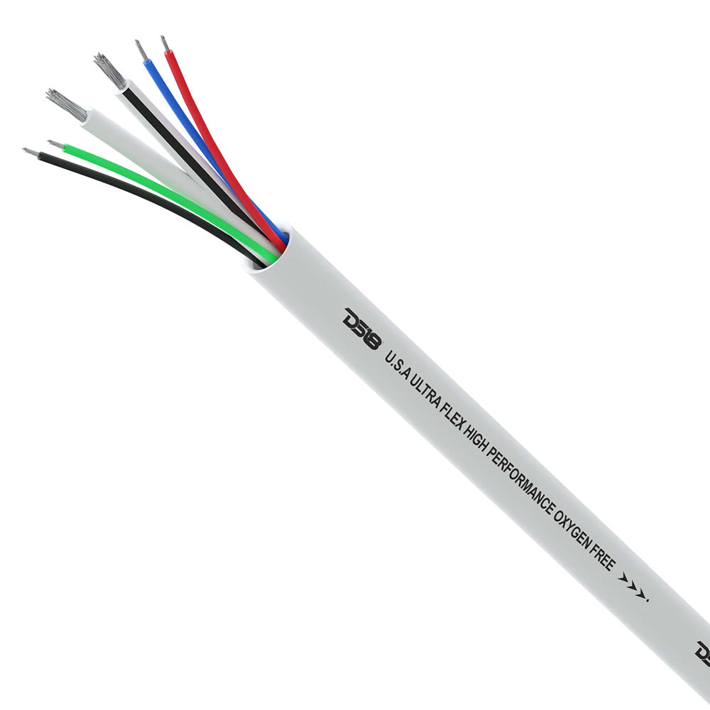 DS18 Marine Tinned OFC 18GA RGB Wire w16GA Speaker Wire  100 Spool