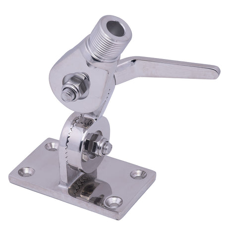 Whitecap HeavyDuty Ratchet Antenna Mount  316 Stainless Steel