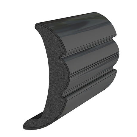 TACO Rigid Vinyl FlexCore Rub Rail 2 x 78  Black 60
