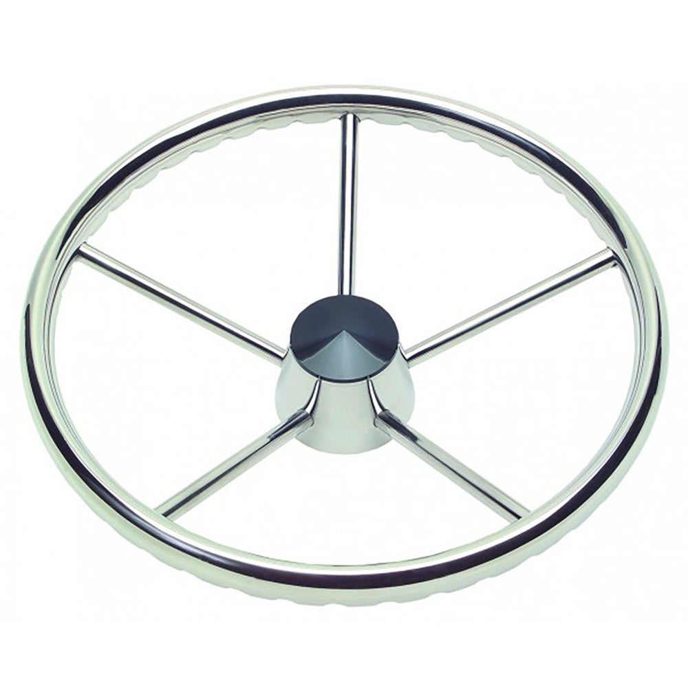 Schmitt Marine 170 Finger Grip Destroyer 5Spoke 135 Stainless Steel Cap 34 Tapered Shaft wKnob