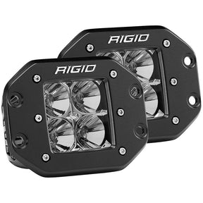 RIGID Industries DSeries PRO Flood Flush Mount Black Light  Pair