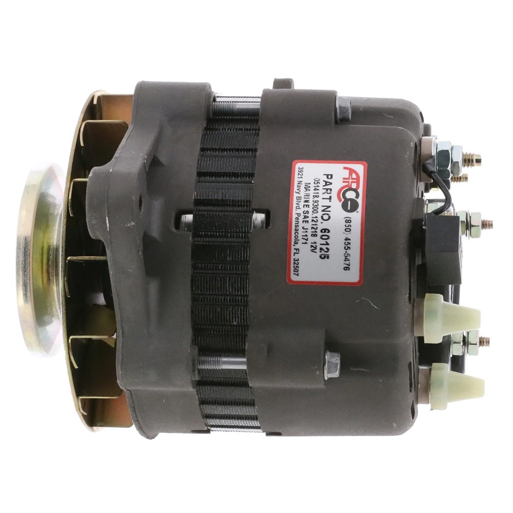 ARCO Marine Premium Replacement Inboard Alternator wSingle Groove Pulley  12V 55A