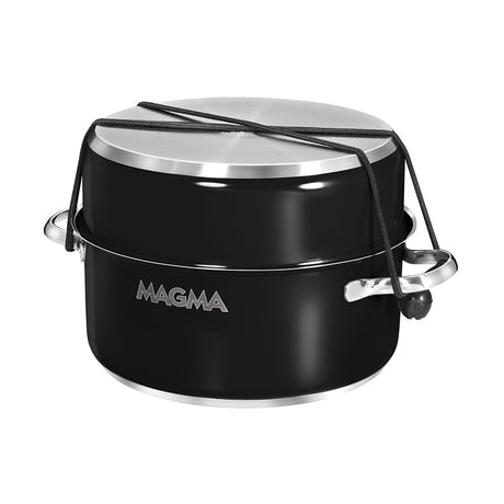 Magma Nestable 10 Piece Induction NonStick Enamel Finish Cookware Set  Jet Black