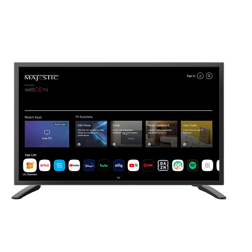 Majestic 19 12V Smart LED TV WebOS Mirror Cast  Bluetooth  North America Only