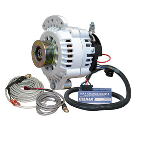 Balmar Alternator 100 AMP Kit 12V 12 Single Foot Spindle Mount K6 Pulley Regulator  Temp Sensor