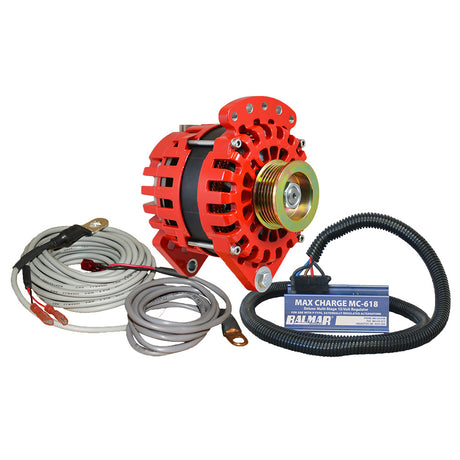 Balmar Alternator 170 AMP Kit 12V 315 Dual Foot Saddle K6 Pulley Regulator  Temp Sensor