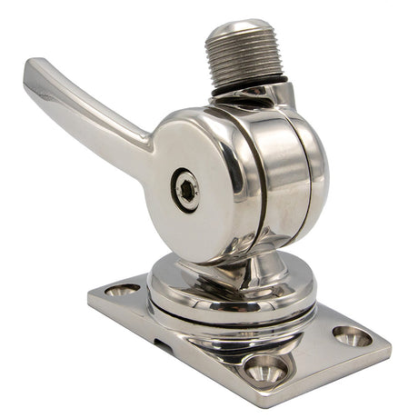 Shakespeare 6187 Sleek  Compact Stainless Steel Rotatable 4Way Ratchet Mount