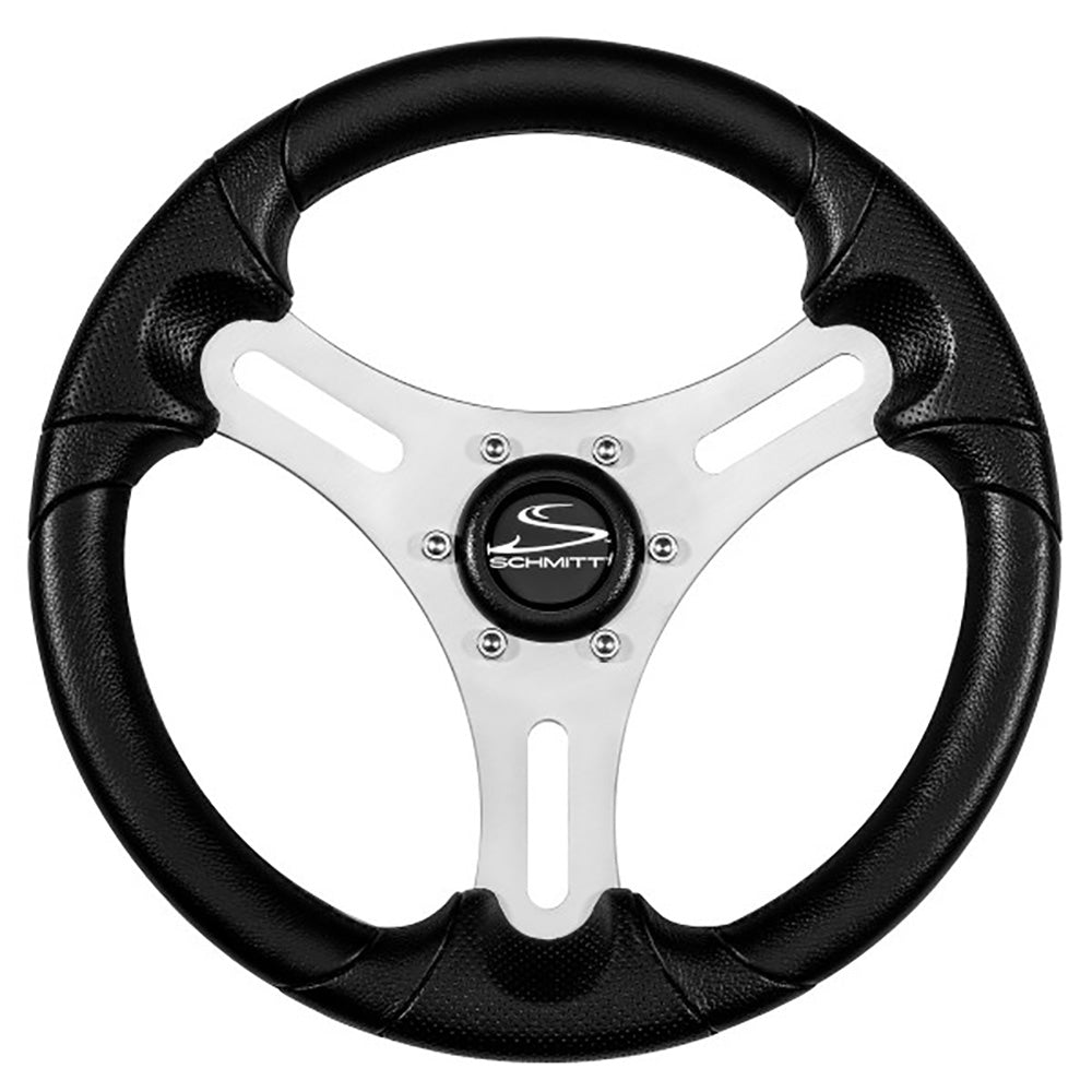 Schmitt Marine Torcello Lite 13 Wheel  Black Polyurethane Wheel wSilver Spokes  Black Cap 34 Tapered Shaft