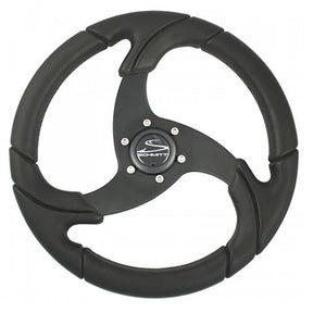 Schmitt Marine Folletto 142 Wheel  Black Polyurethane  34 Tapered Shaft wBlack Center Cap