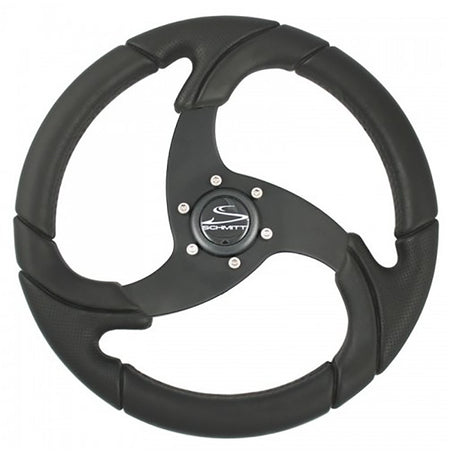 Schmitt Marine Folletto 142 Wheel  Black Polyurethane  34 Tapered Shaft wBlack Center Cap