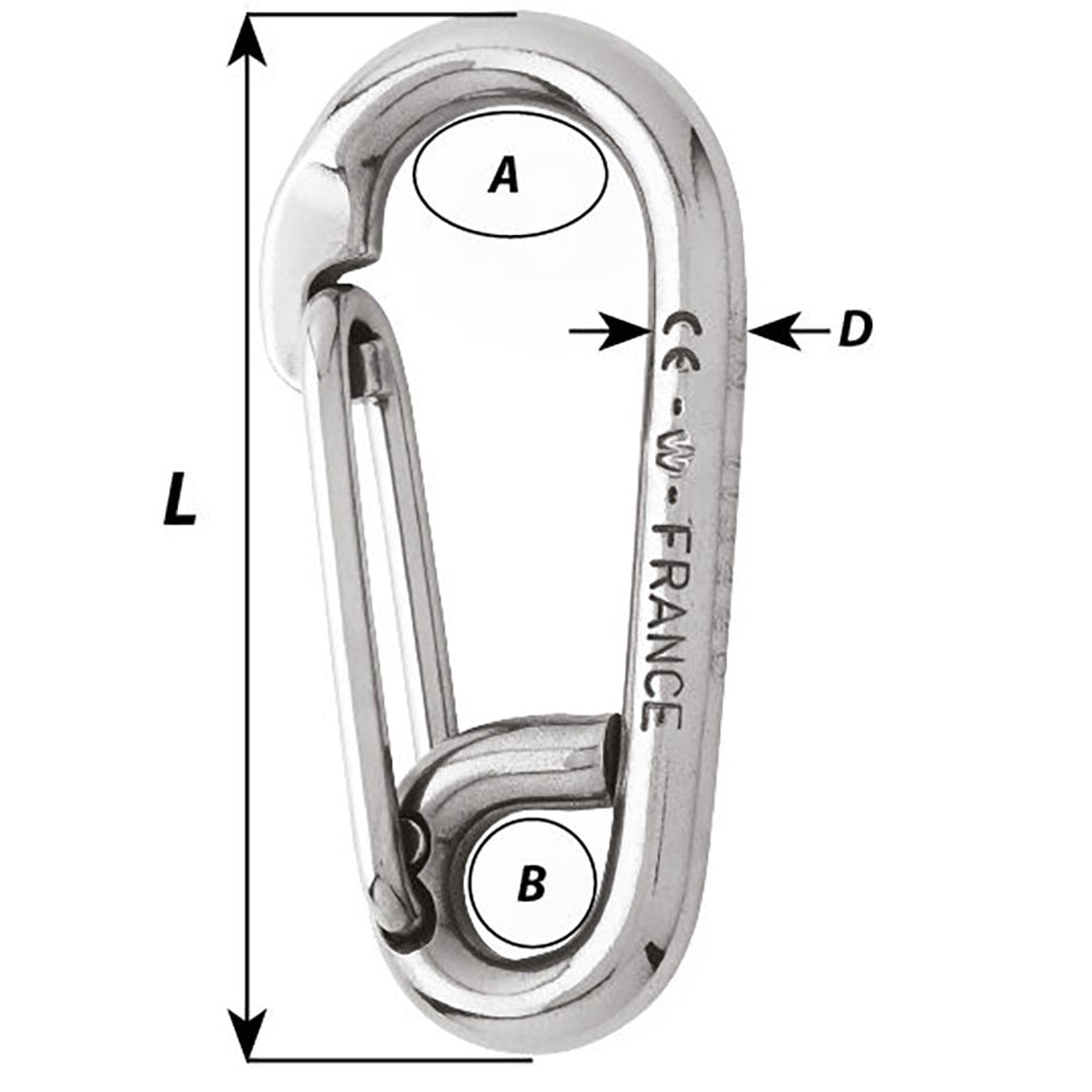 Wichard Symmetric Carbin Hook  120mm Length  1532