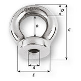 Wichard 10mm Eye Nut  Thread M10 x 150mm