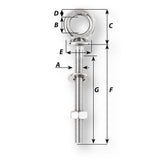 Wichard Eye Bolt  M10 x 150mm  Length 100mm