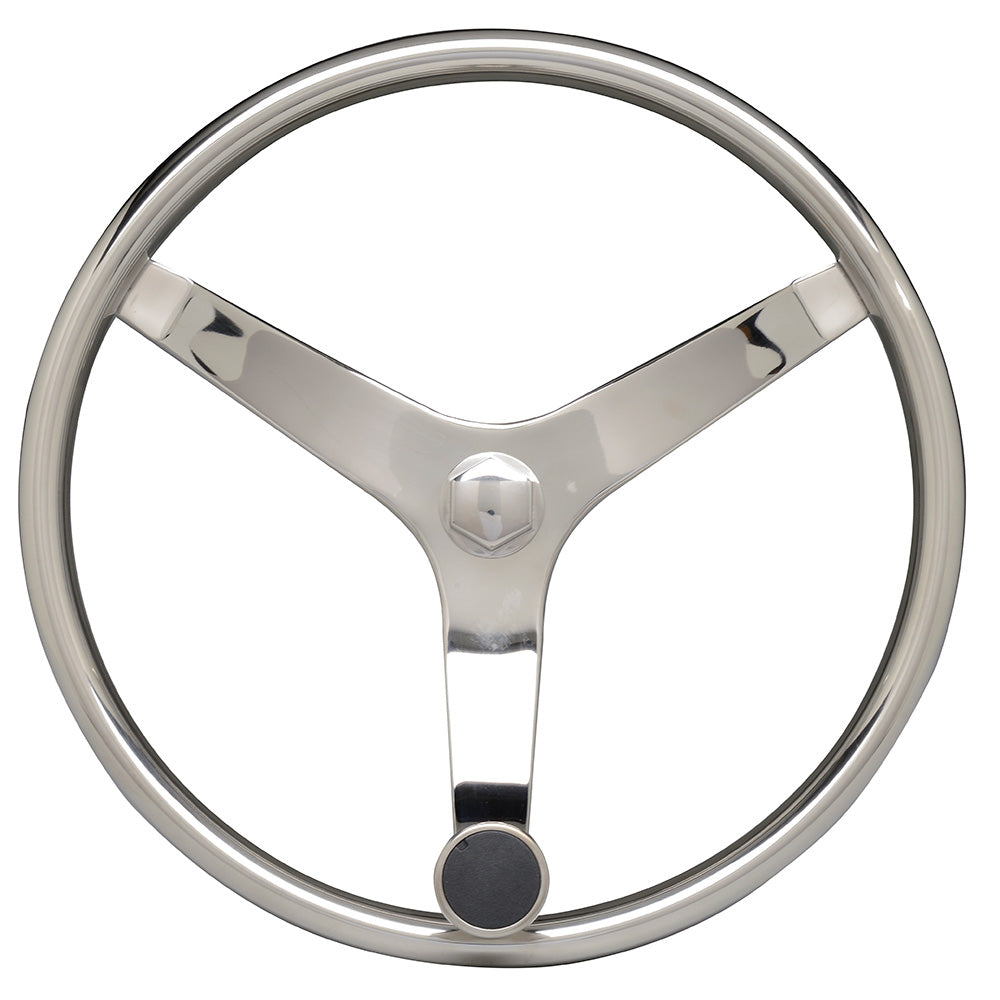 Uflex  V46  135 Stainless Steel Steering Wheel wSpeed Knob  No Wheel Nut