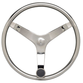 Uflex  V46  135 Stainless Steel Steering Wheel wSpeed Knob  No Wheel Nut