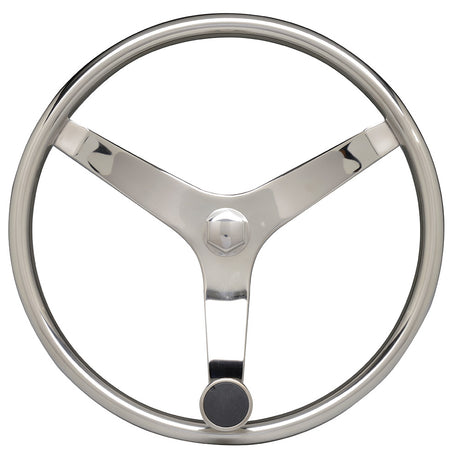 Uflex  V46  135 Stainless Steel Steering Wheel wSpeed Knob  No Wheel Nut