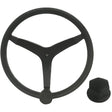 Uflex  V46  135 Stainless Steel Steering Wheel wSpeed Knob  Chrome Nut  Black