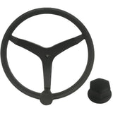 Uflex  V46  135 Stainless Steel Steering Wheel wSpeed Knob  Chrome Nut  Black