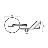Tecnoseal Zinc Yamaha Trim Tab Anode f150  225 HP Motors