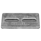 Tecnoseal Rectangular Zinc Plate Anode wInserts  12 x 6 x 1