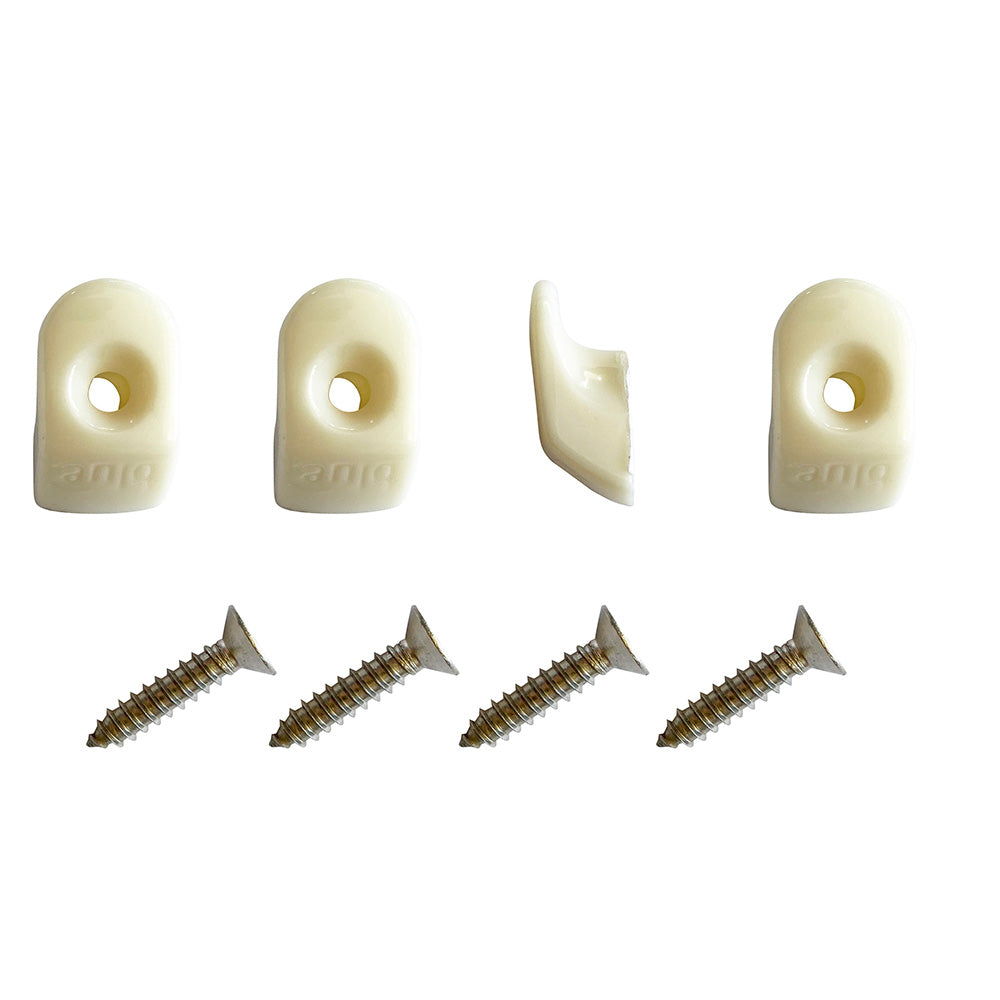 Blue Performance White Hooks  Screws  4 Pieces