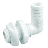 Attwood White Plastic 90 Degree ThruHull Connector  34 Inner Diameter